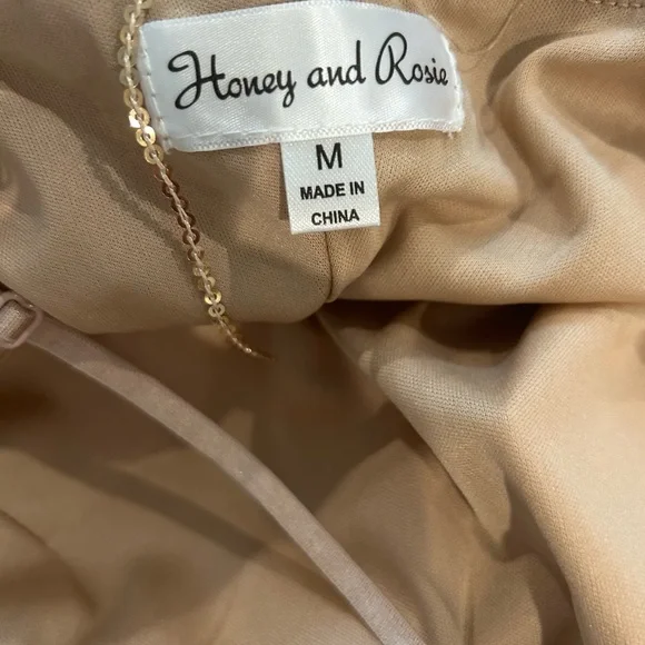 Juniors Honey and Rosie Fringe Sequin One-Shoulder Bodycon Midi Dress - Picture 9 of 12